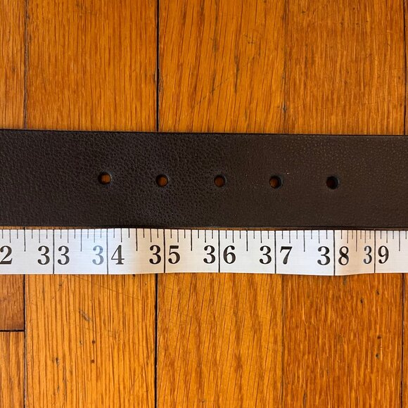 American Eagle Dark Brown Leather Belt, 36" - Picture 3 of 3